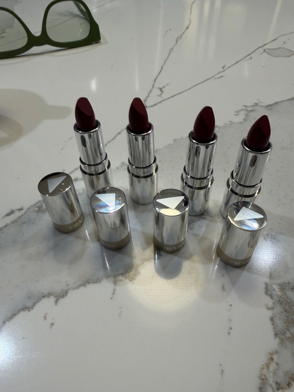 Prada P 56 Creamy Matte Lipstick - Deep Berry Red - Picture 2 of 4